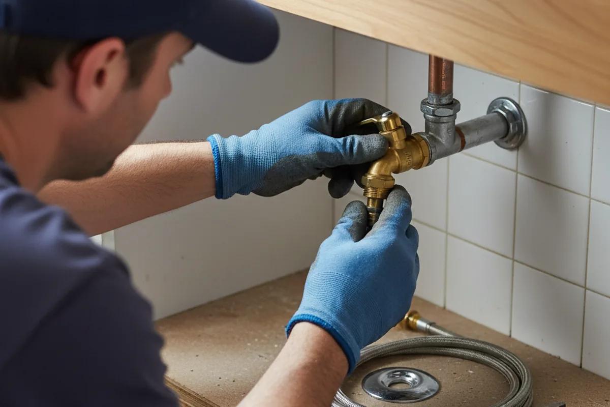 Shutoff valve and fitting work during Well Pump Repair in Jasper